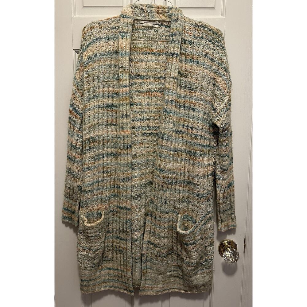 Anthropologie Space Dyed Multicolor Longline Cardigan Boho Cottagecore Women’s S